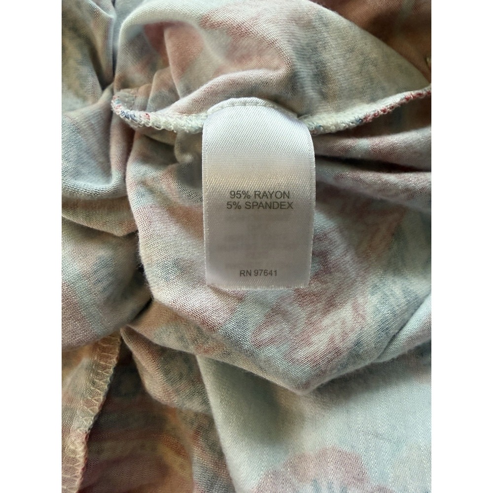 J Jill Tropical Floral Print Shift Dress M Relaxed Fit SOFT Comfy Stretch Knit - Picture 8 of 9